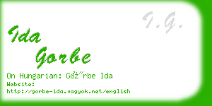 ida gorbe business card